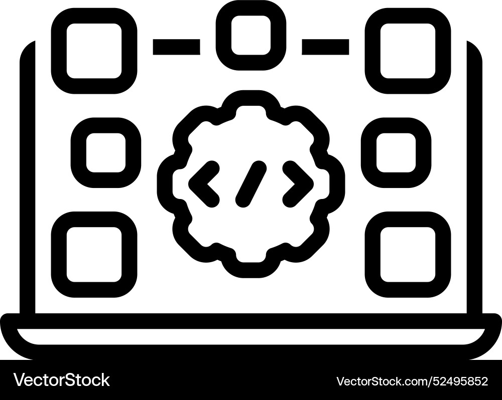 Software development vector image