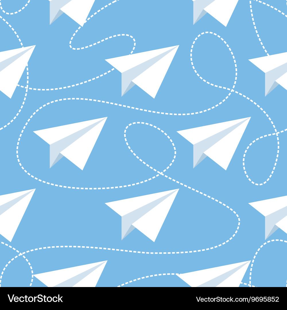 Tangled Paper Plane Pattern vector image