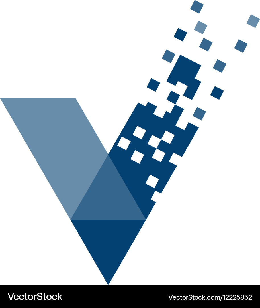 Tech V Logo - Modern & Abstract Vector Image