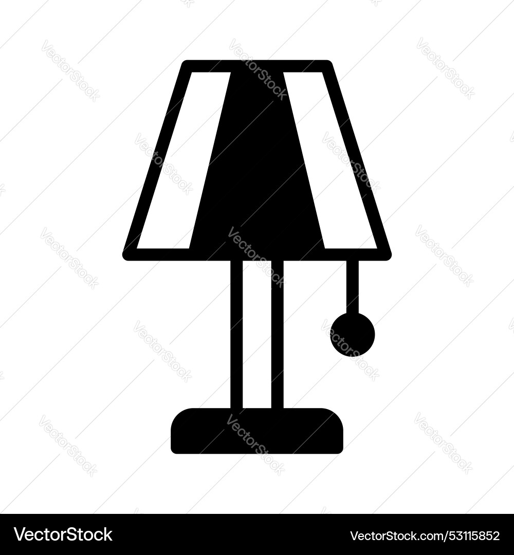 Well designed icon of table lamp customizable Vector Image