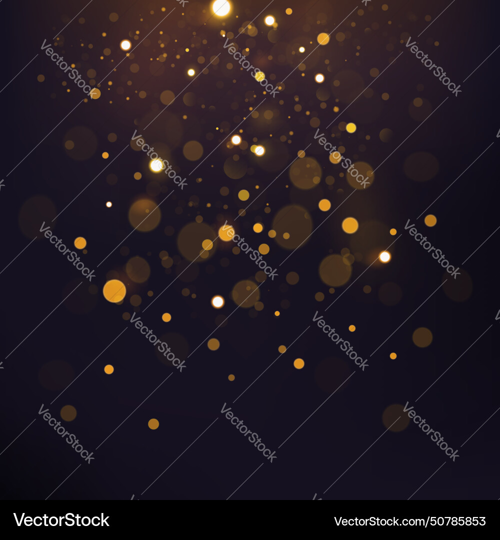 Abstract gold bokeh scattered widescreen version Abstract gold bokeh scattered widescreen version Vector Image
