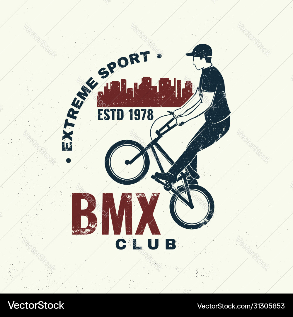 Bmx extreme Sport Club Badge Bmx extreme Sport Club Badge vektorbild