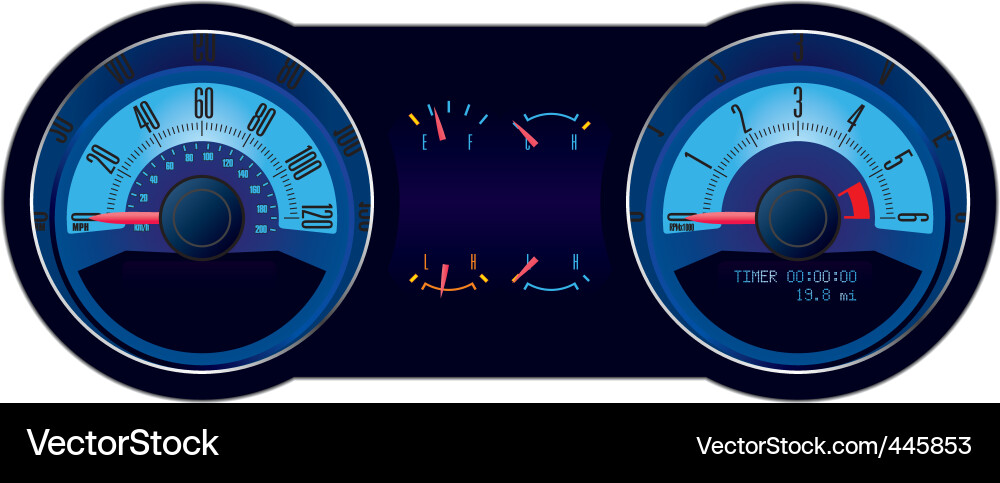 Car Speedometer Dashboard Royalty Free Vector Image