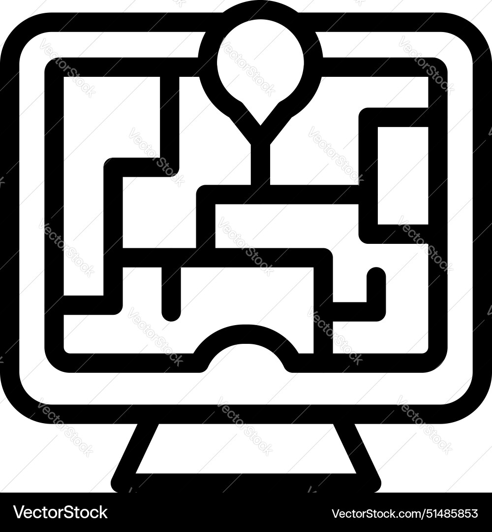 Digitales Navigationssymbol für Computerbildschirm Digitales Navigationssymbol für Computerbildschirm vektorbild