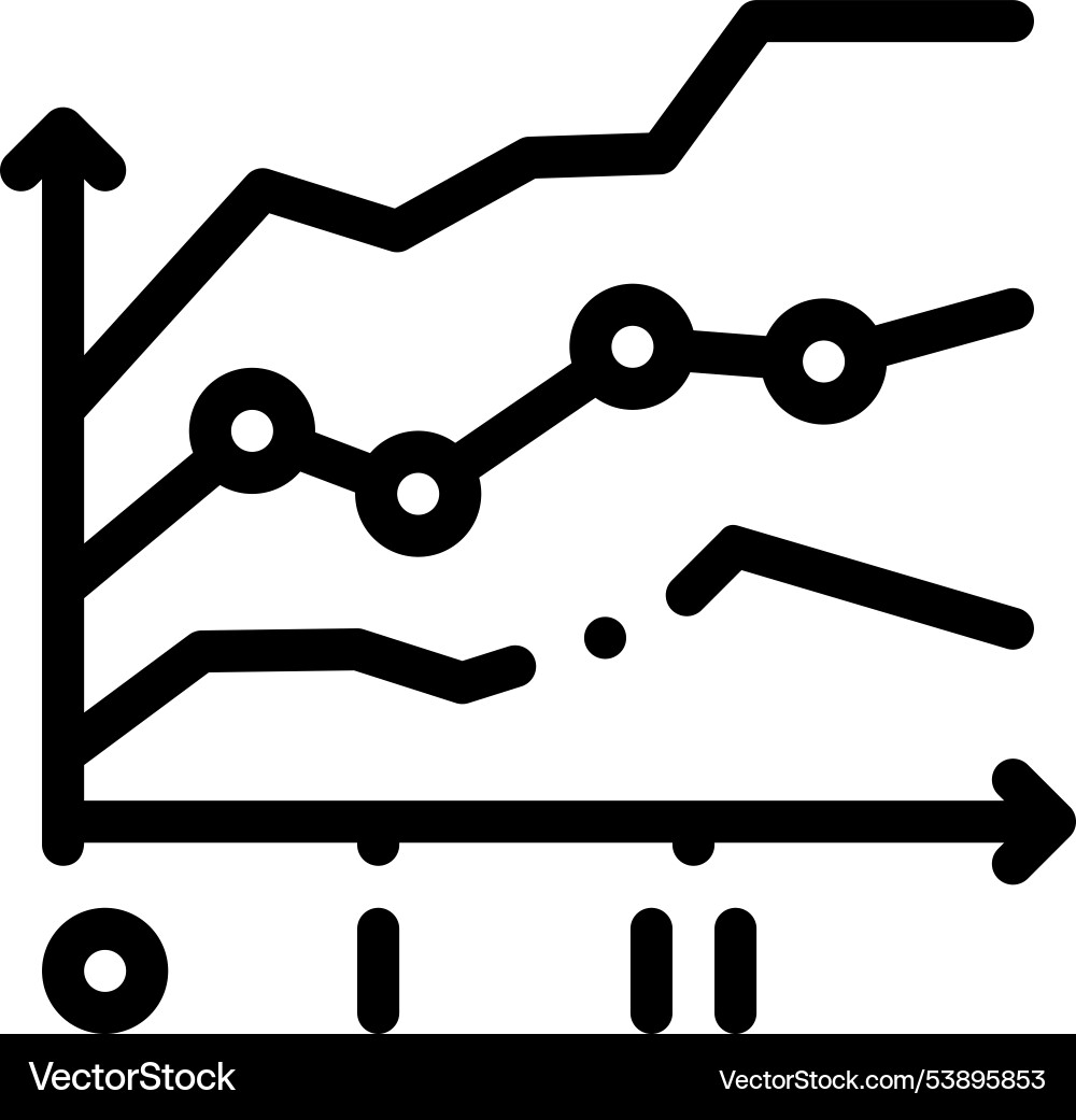 Graphics icon thin linear style design isolated Graphics icon thin linear style design isolated vector image