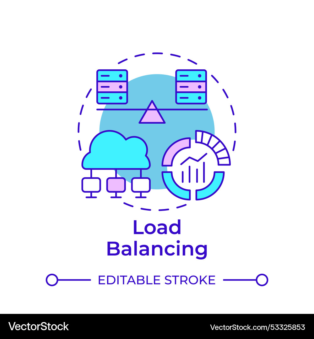 Load balancing multi color concept icon Load balancing multi color concept icon vector image