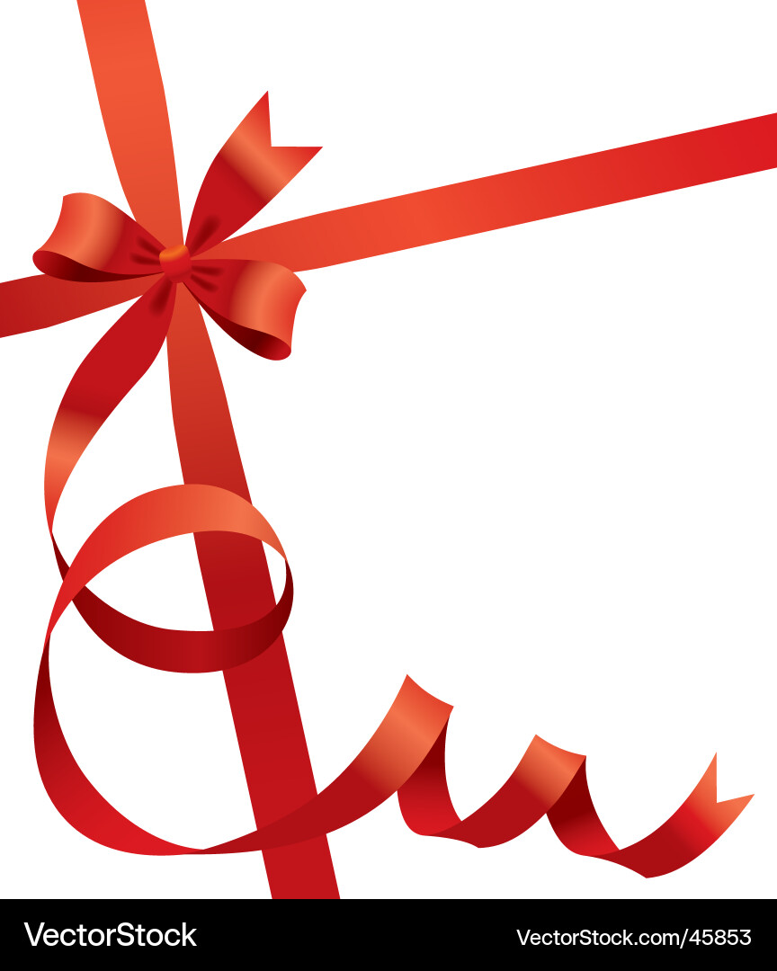 Red Ribbon Background Royalty Free Vector Image