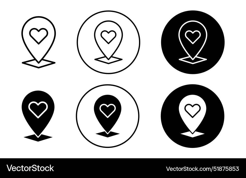 Rendezvous meeting point icon outline flat Vector Image