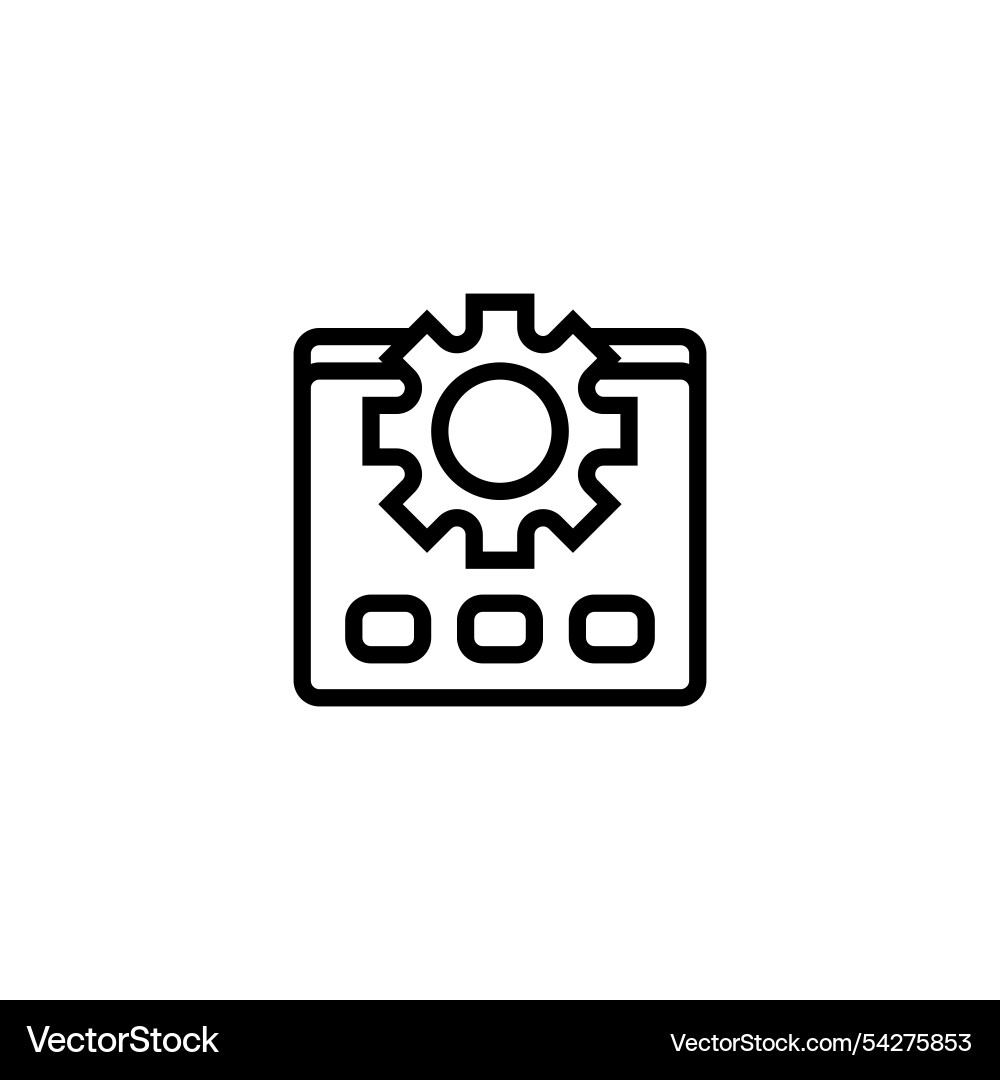 Web optimization line icon linear style sign Vector Image