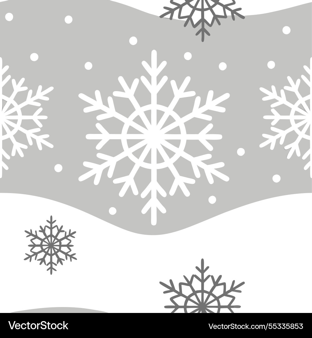 Winter snow seamless pattern with large soft Winter snow seamless pattern with large soft Vector Image