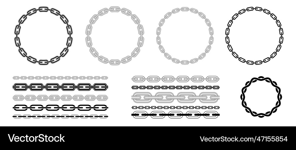 Abstract Chain Circle Shape vector image