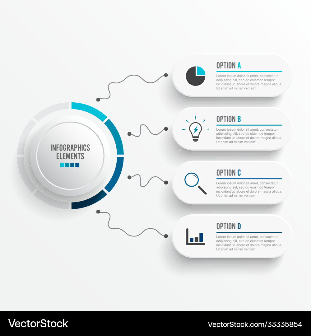 Abstract elements graph infographic template Abstract elements graph infographic template vector image