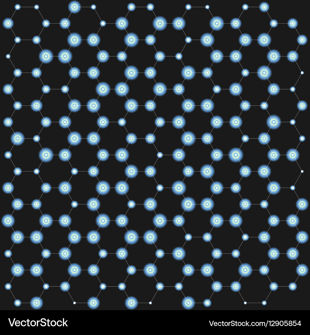Chemistry pattern hexagonal design molecule Vector Image