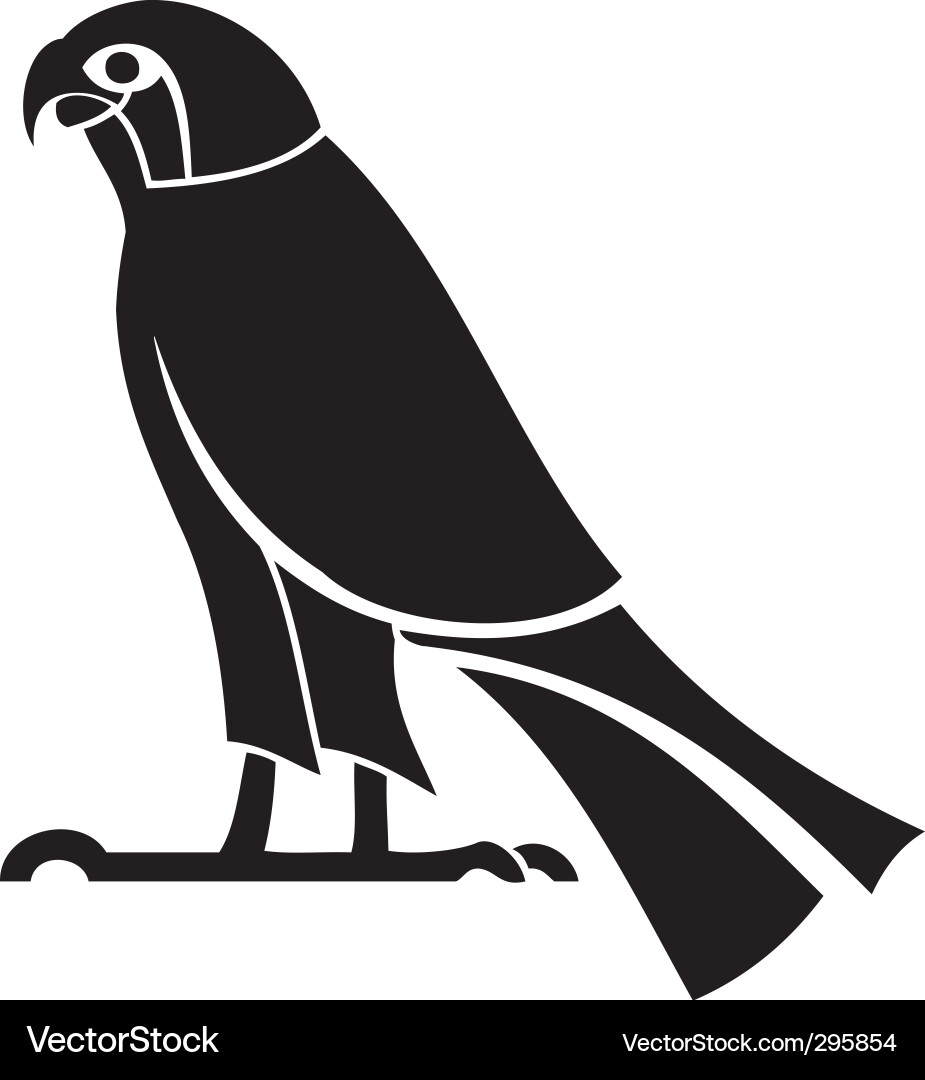 Horus Falcon Silhouette Vector Image