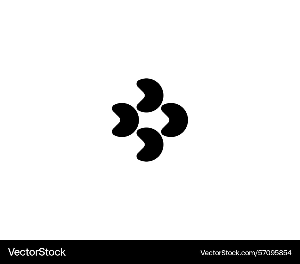 Minimalistic logo from abstract shapes universal Minimalistic logo from abstract shapes universal Vector Image