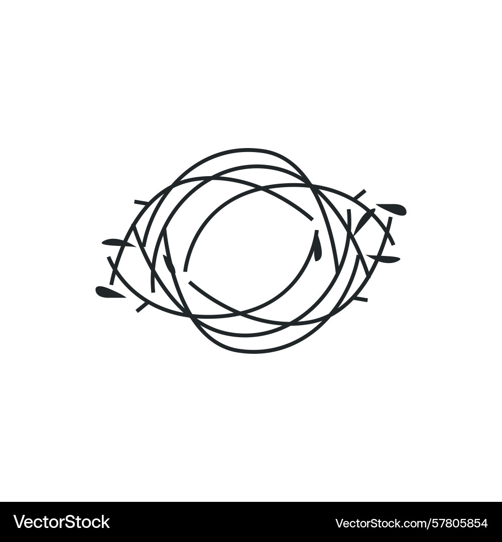 Modern simple design bird nest logo line concept Modern simple design bird nest logo line concept Vector Image