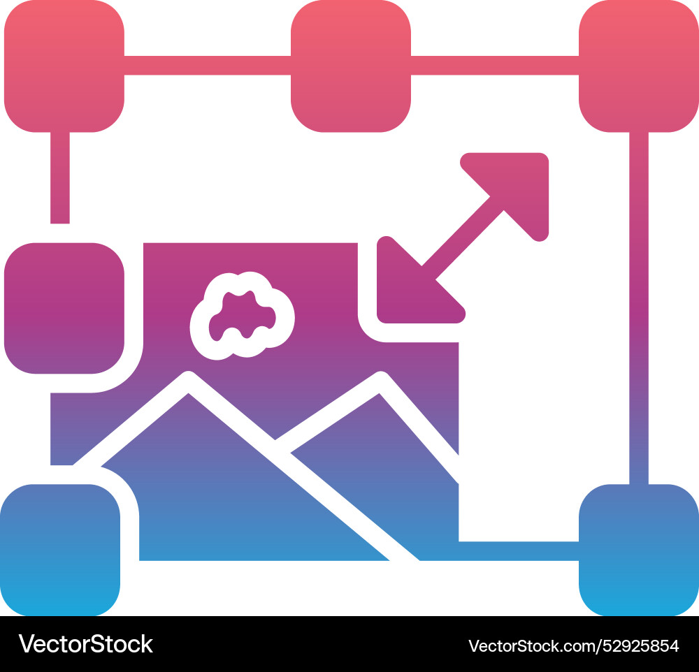 Resize icon design Vector Image