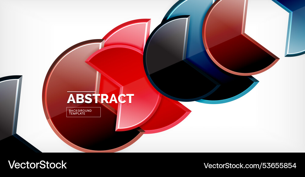 Trendy round shapes with triangular angle design Vector Image
