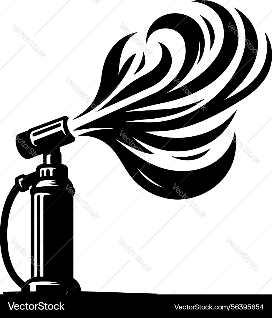 X-default dynamic flame of a blow torch Vector Image