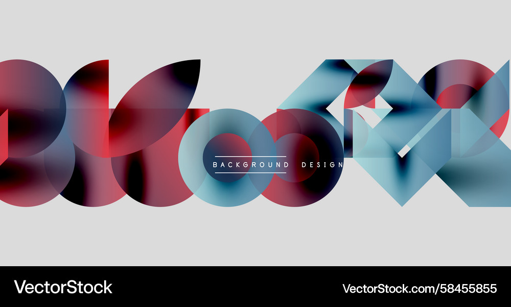 Abstract shapes overlap creating vibrant color Abstract shapes overlap creating vibrant color Vector Image