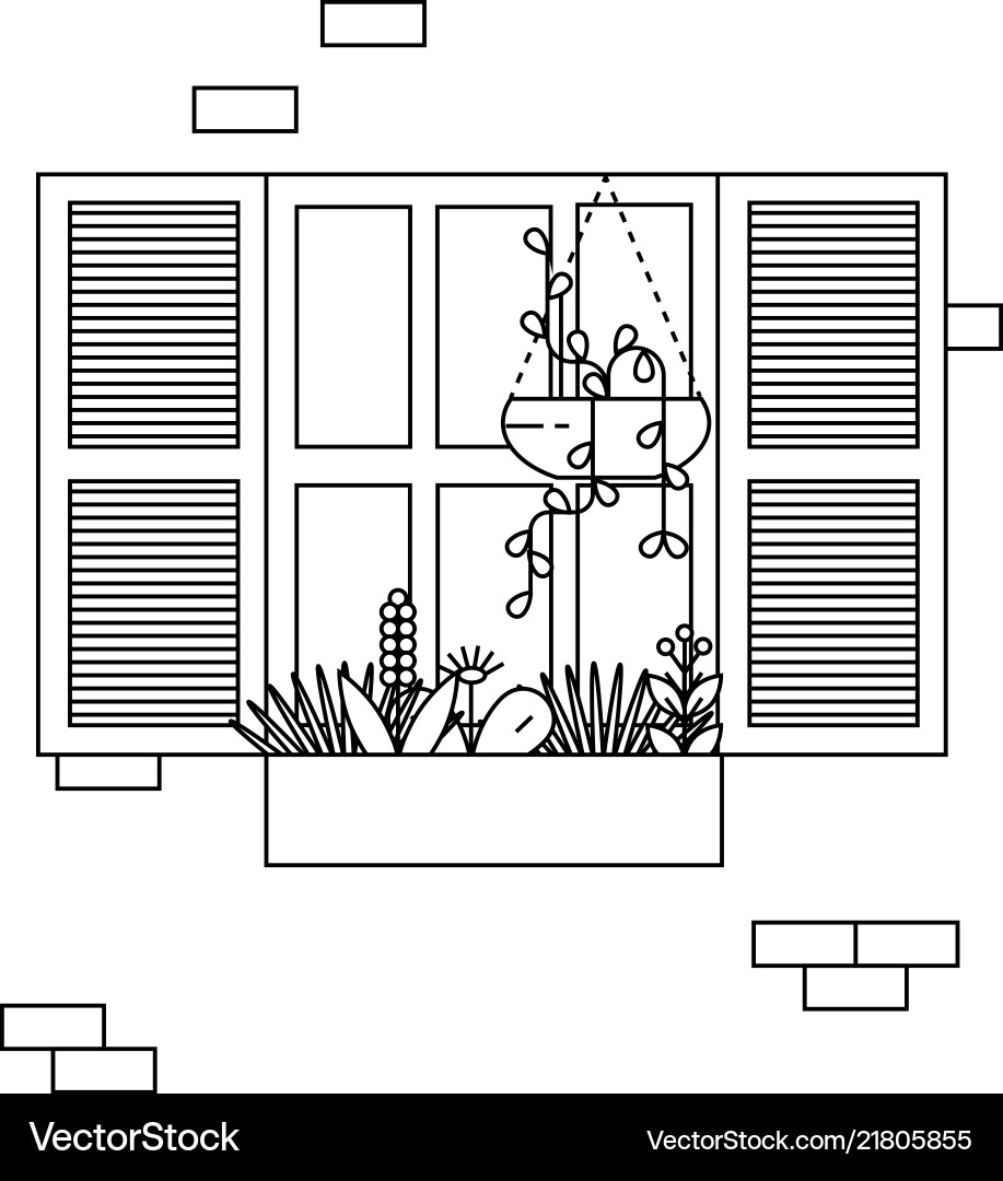 Architectural element window background Architectural element window background vector image