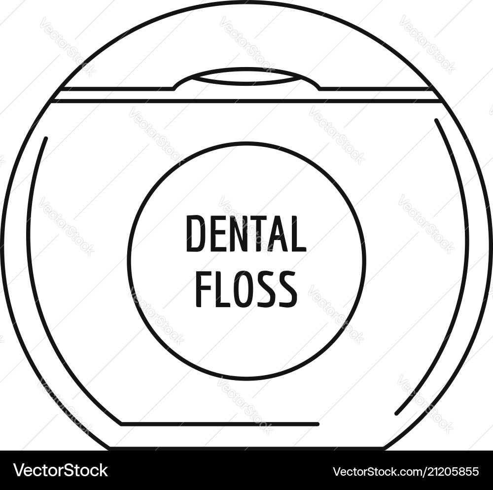 Box floss icon outline style Vector Image
