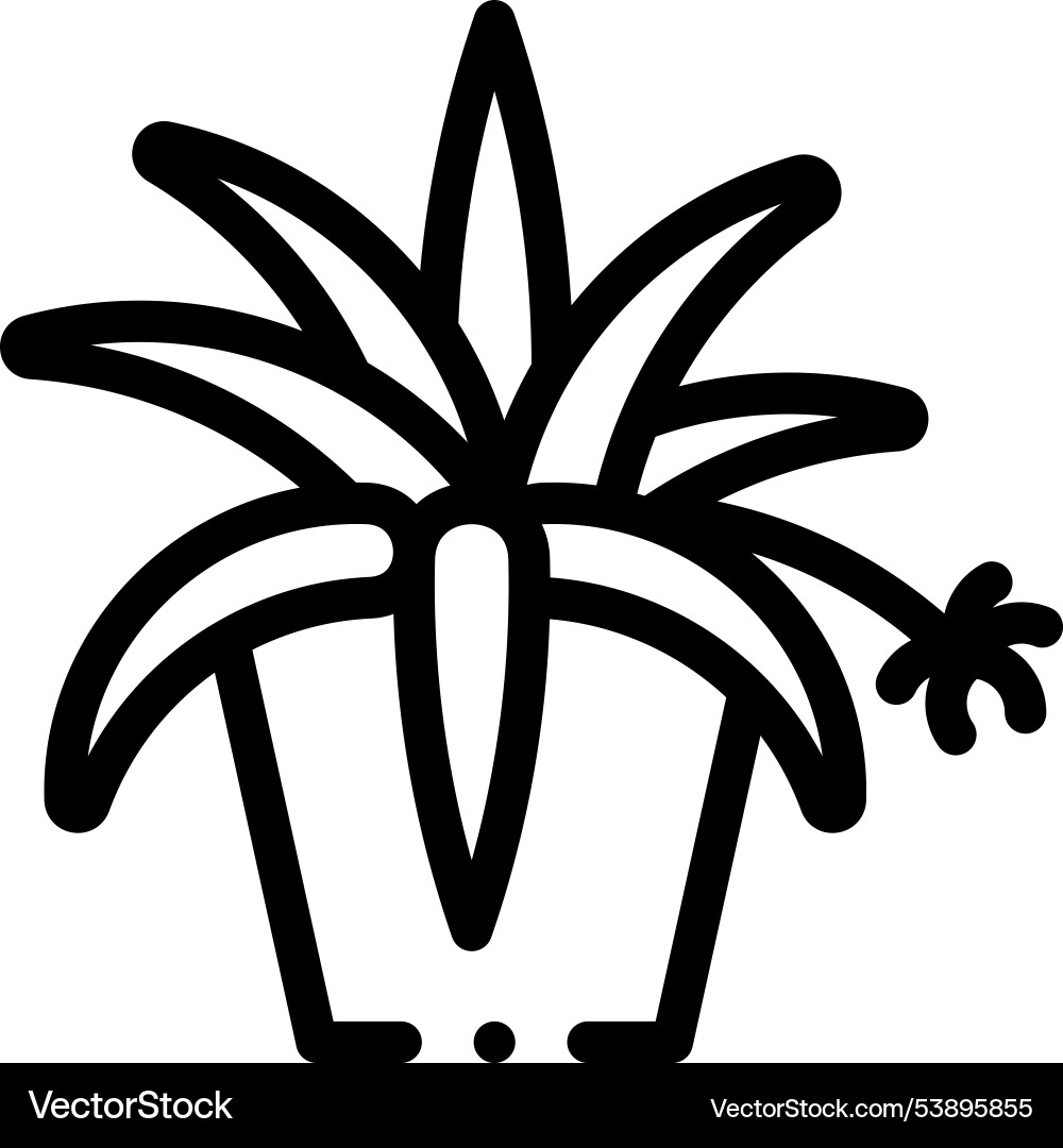 Grass icon thin linear style design isolated Grass icon thin linear style design isolated vector image