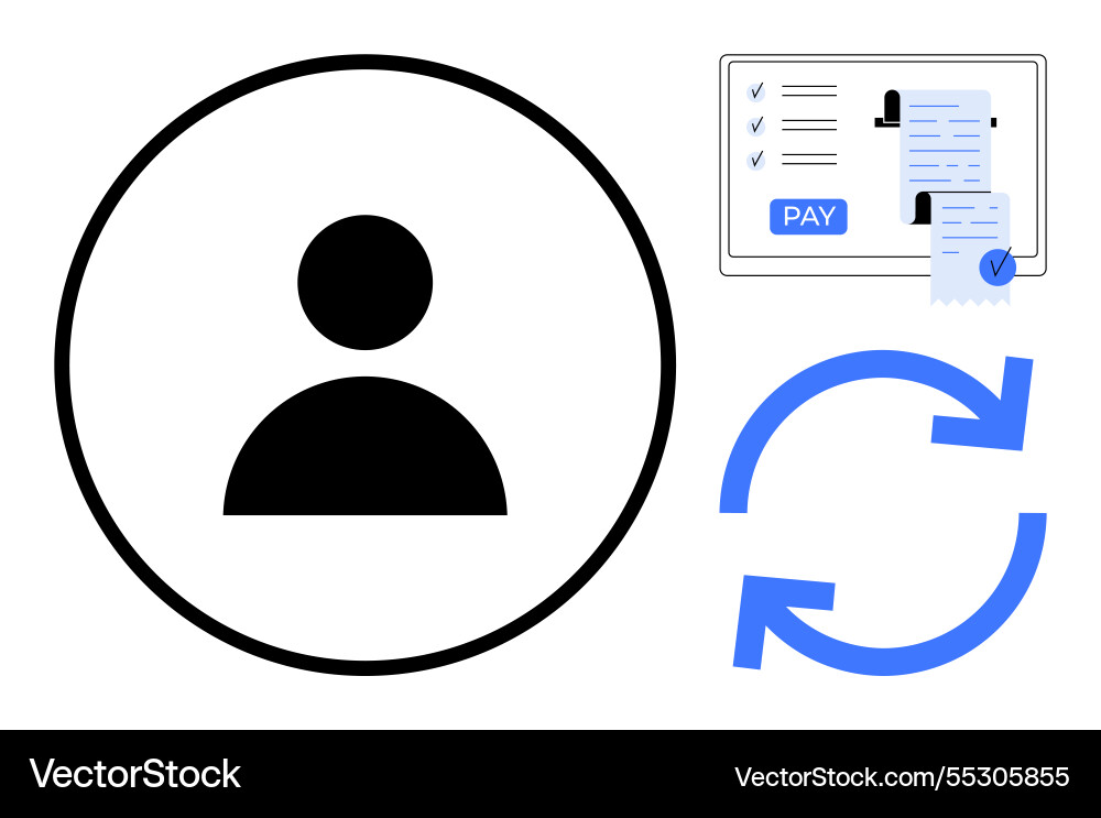 Online payment system with user profile Vector Image