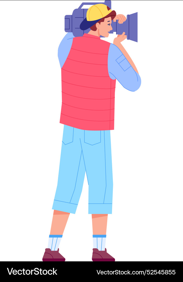 Professional operator color character man Vector Image
