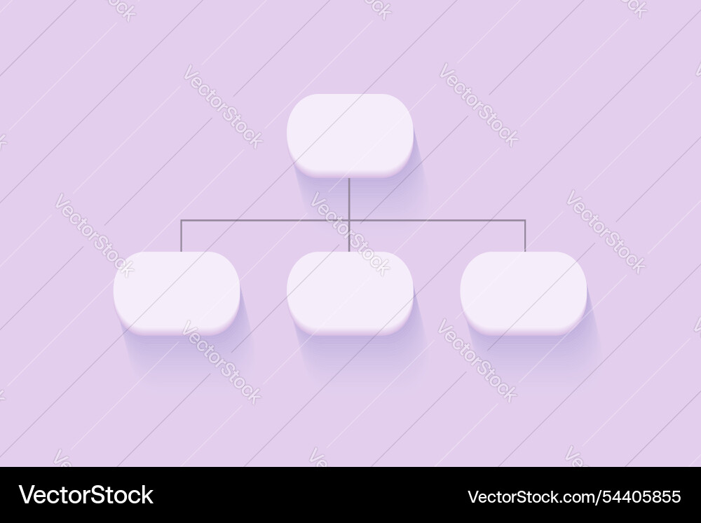 Sitemap 3d icon flowchart ui ux Sitemap 3d icon flowchart ui ux Vector Image