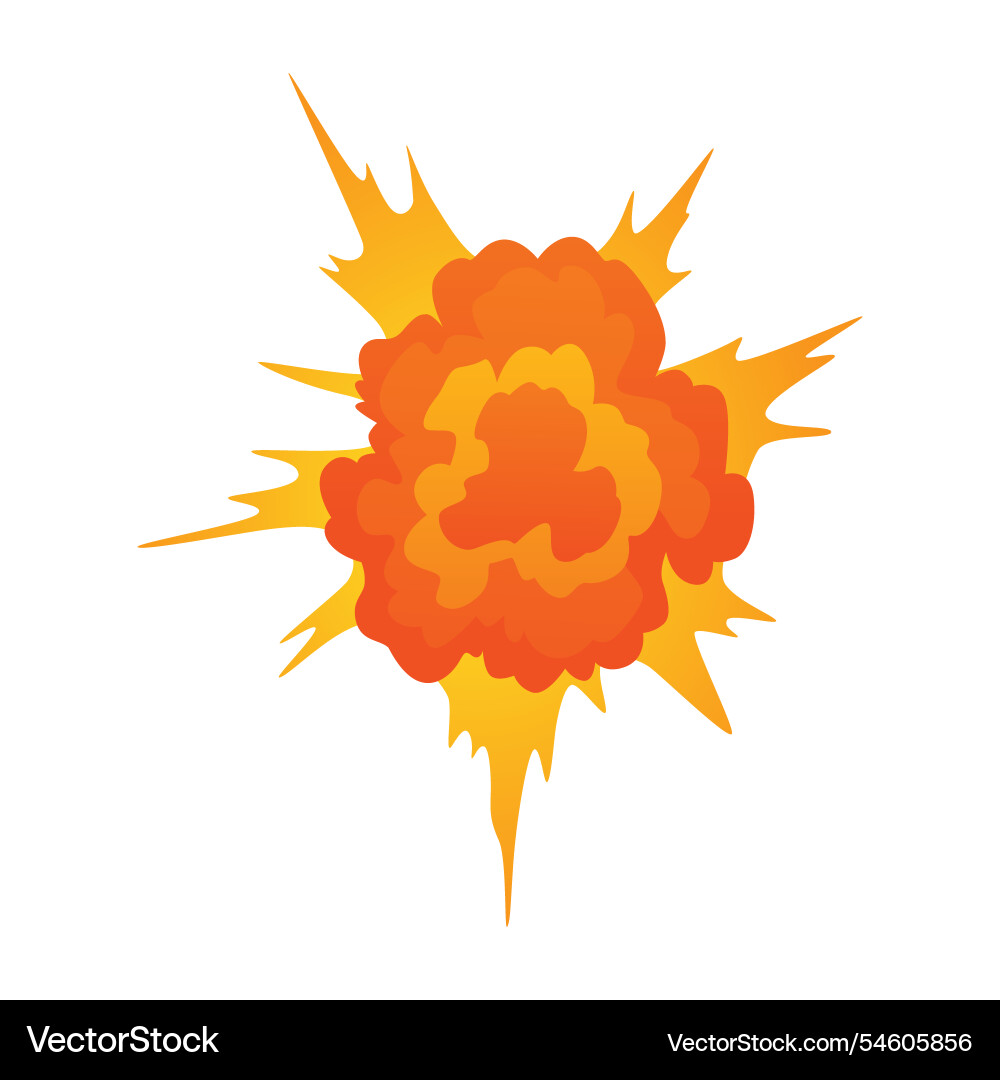 Explosion animation for game vector image