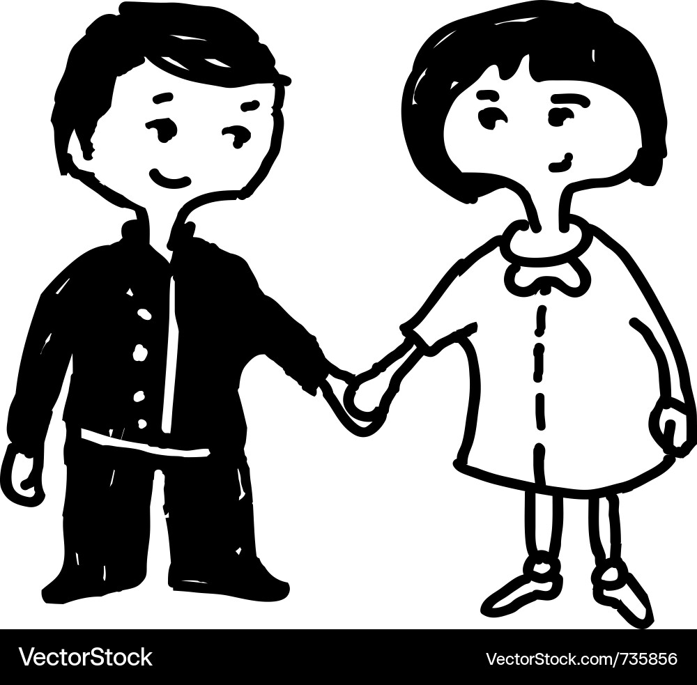 Holding hands Royalty Free Vector Image - VectorStock