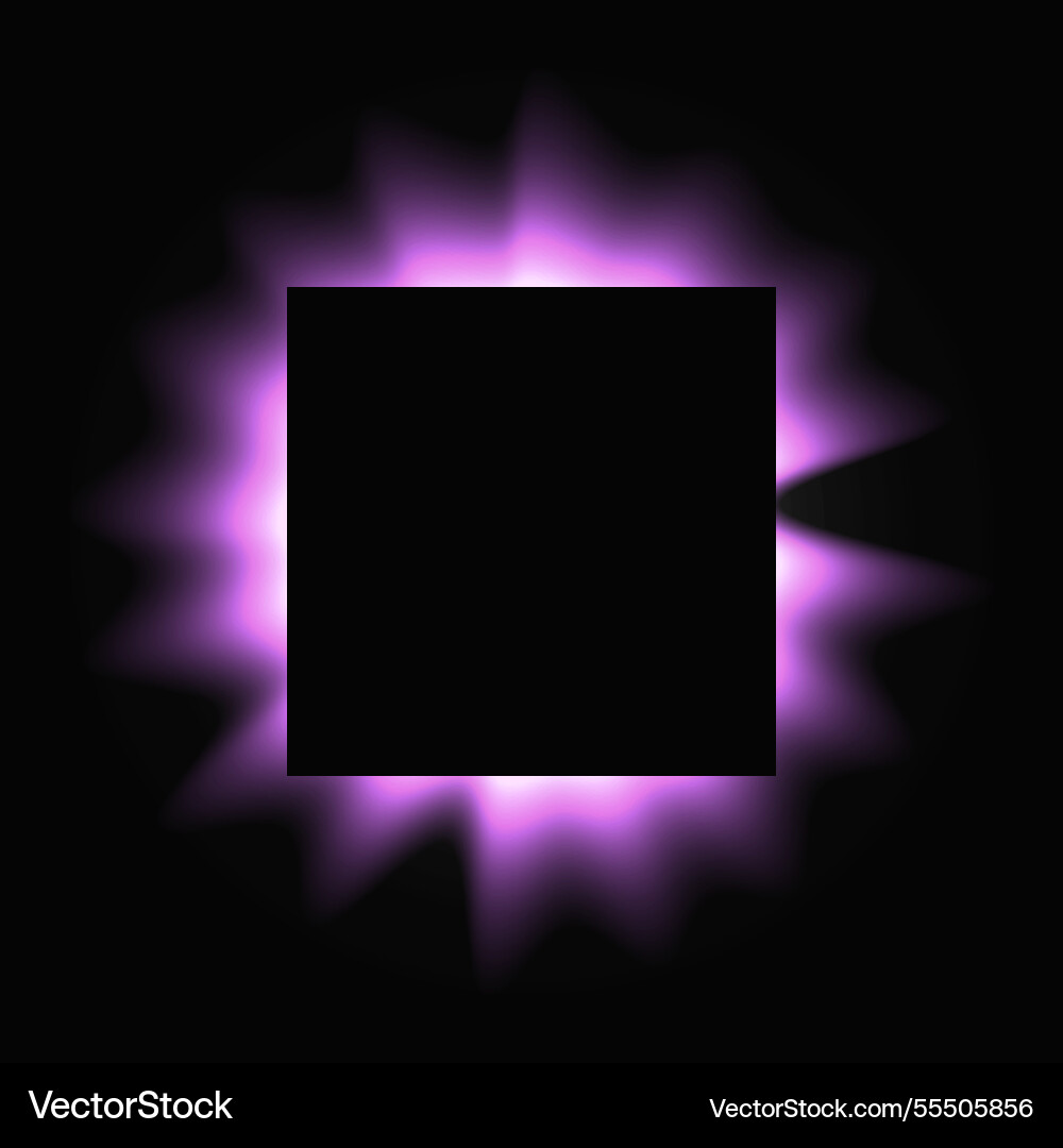 Square illuminate light frame with color gradient Vector Image