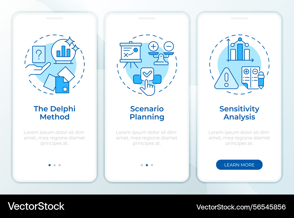 Workforce forecasting methods blue onboarding Workforce forecasting methods blue onboarding vector image