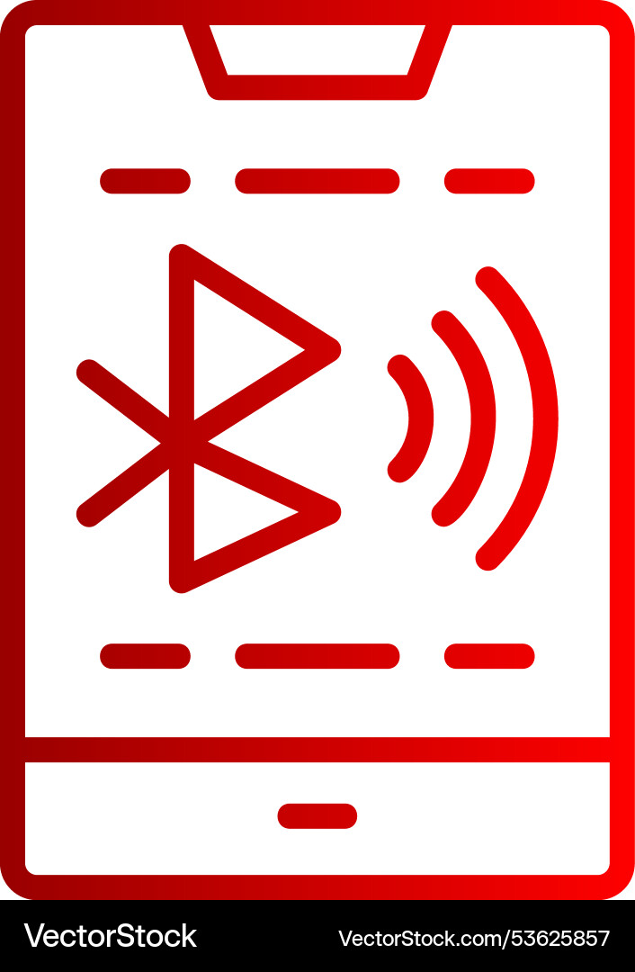 Bluetooth signals line gradient icon Vector Image