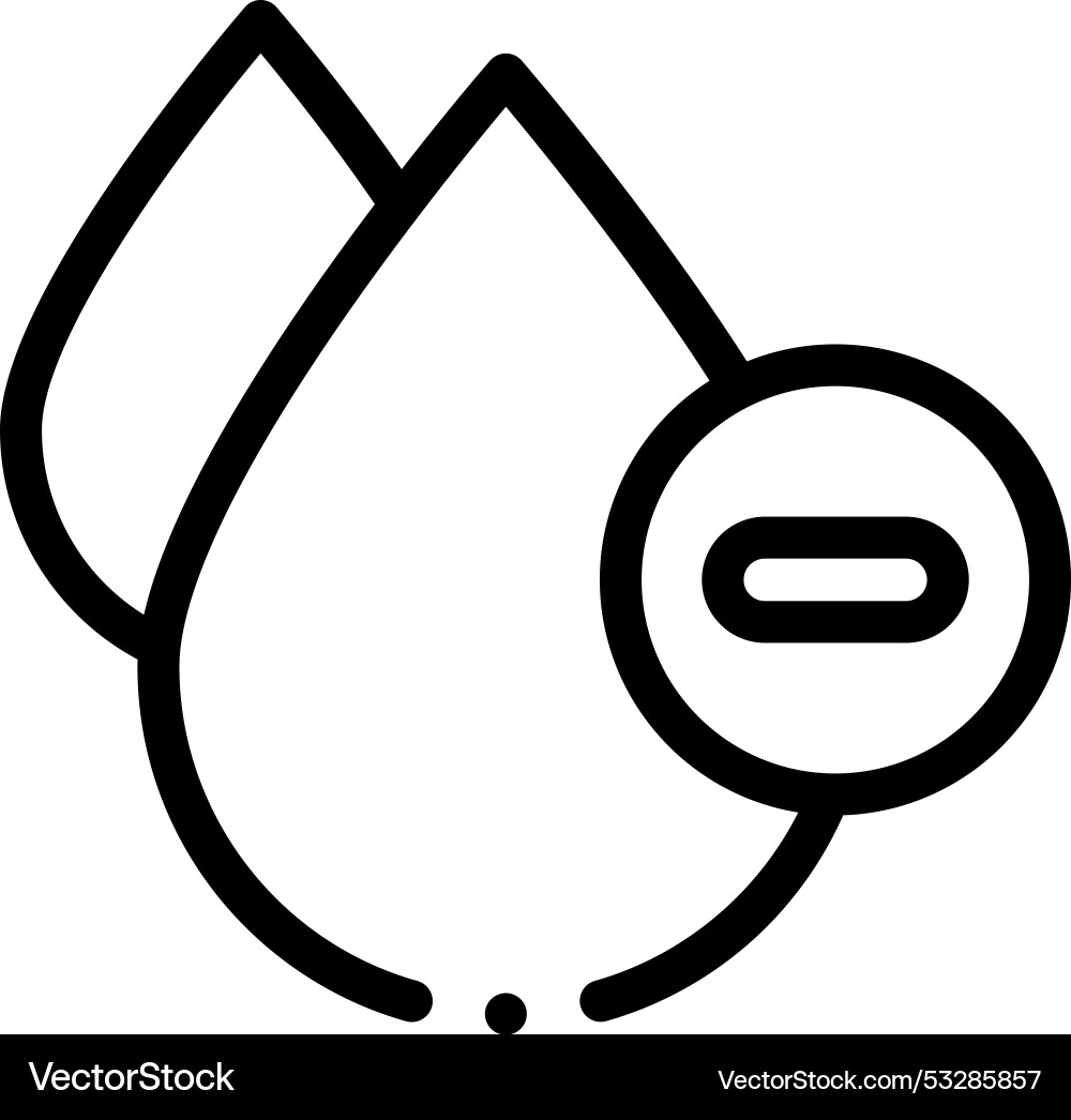 Drops icon thin linear style design isolated Vector Image