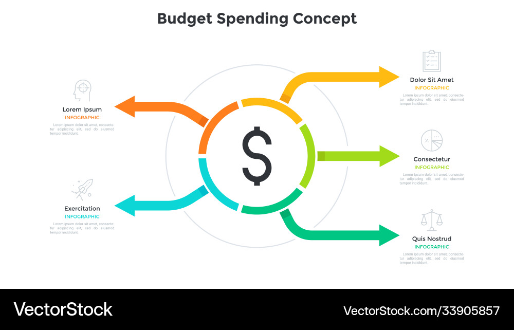 Flat infographic template Flat infographic template vector image