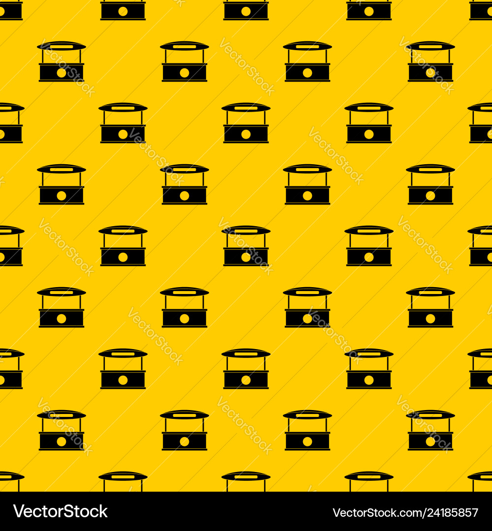 Shopping counter with tent pattern Shopping counter with tent pattern vector image
