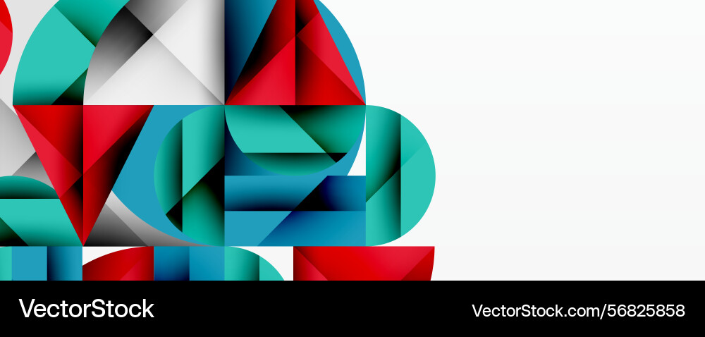 Abstract geometric shapes overlap creating vector image