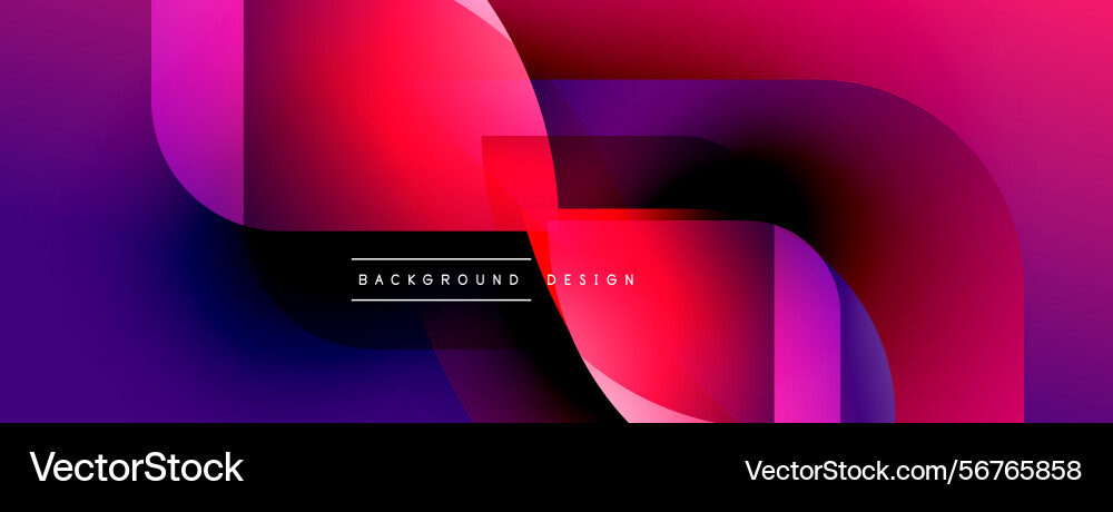 Abstract gradient shapes overlap creating dynamic vector image