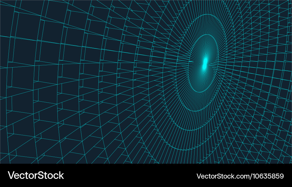 Abstract 3d illuminated distorted mesh sphere vector image