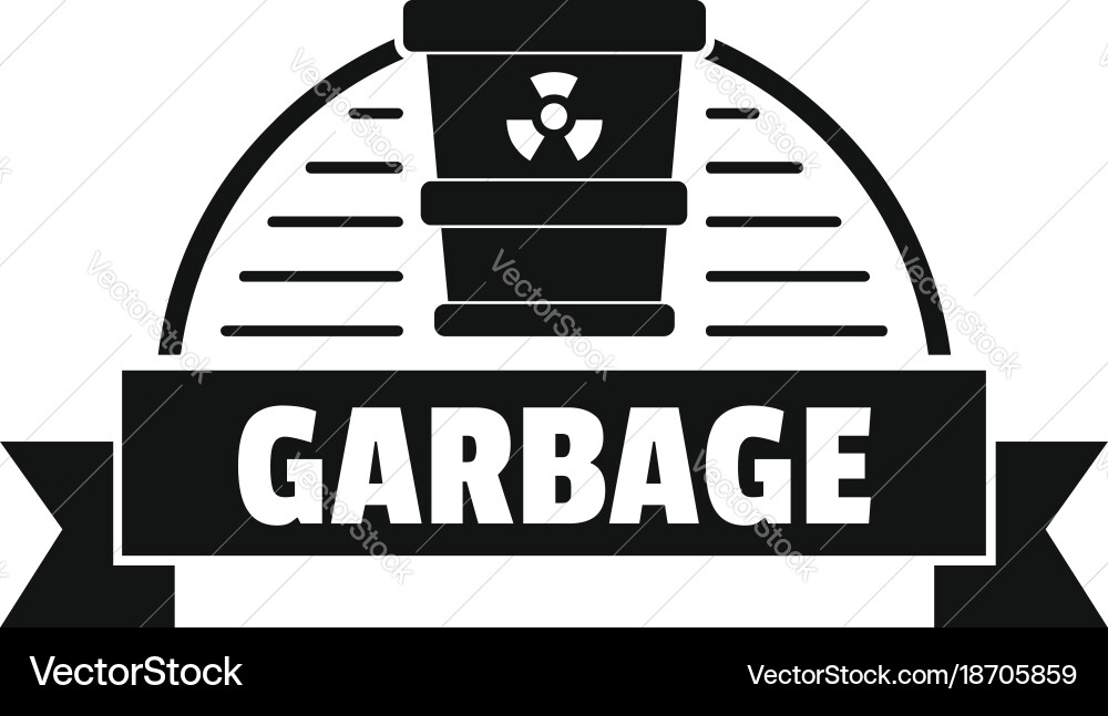 Garbage logo simple black style vector image