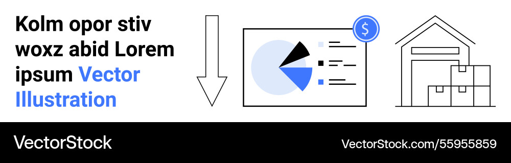 Logistics workflow with data analysis Logistics workflow with data analysis vector image