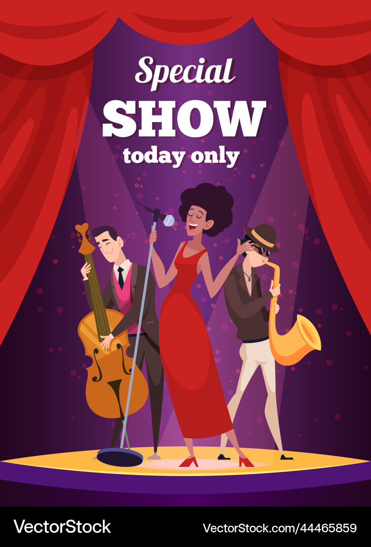 Musik Show Poster Einladung für Nacht Musik Show Poster Einladung für Nacht vektorbild
