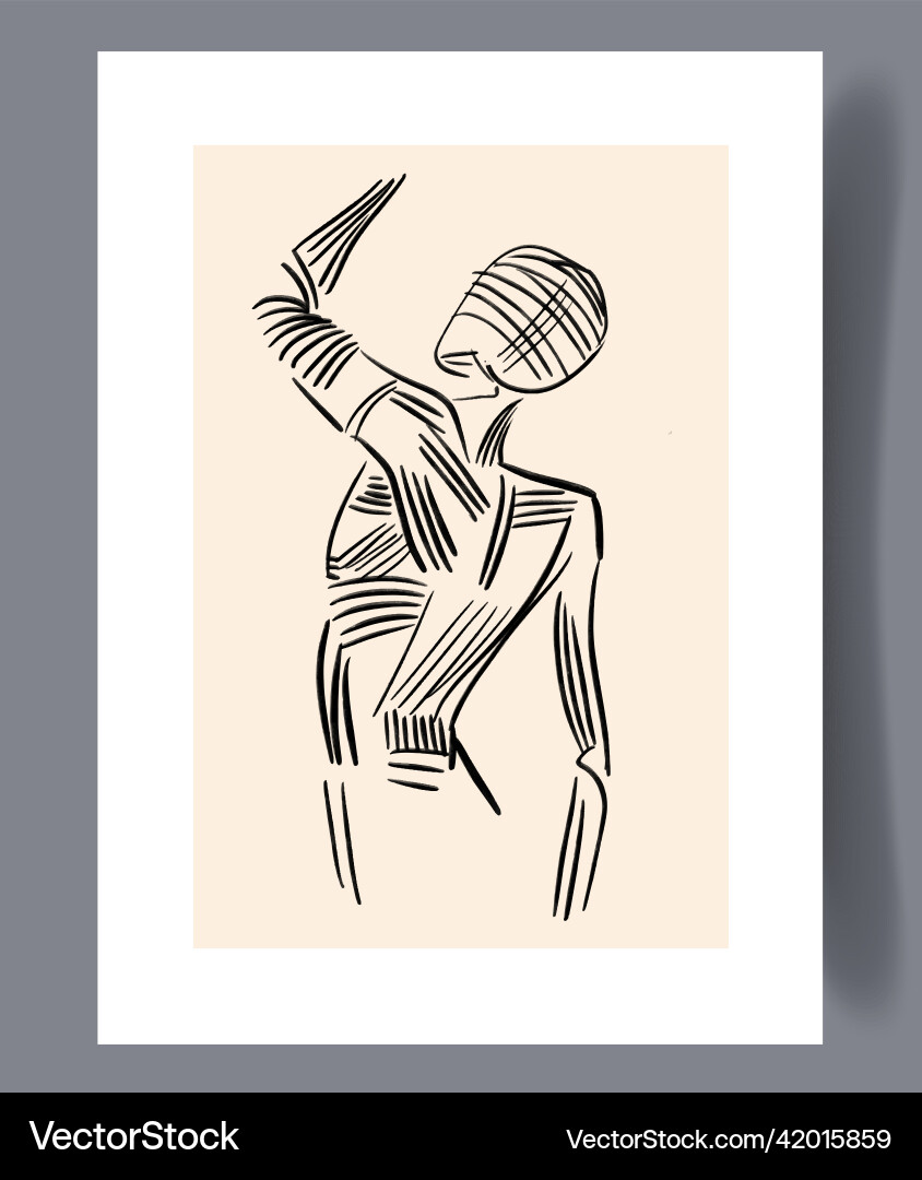 Scandinavian Abstract Print Set Vector Image
