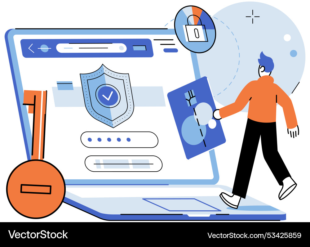 User authorization access to confidential data User authorization access to confidential data vector image