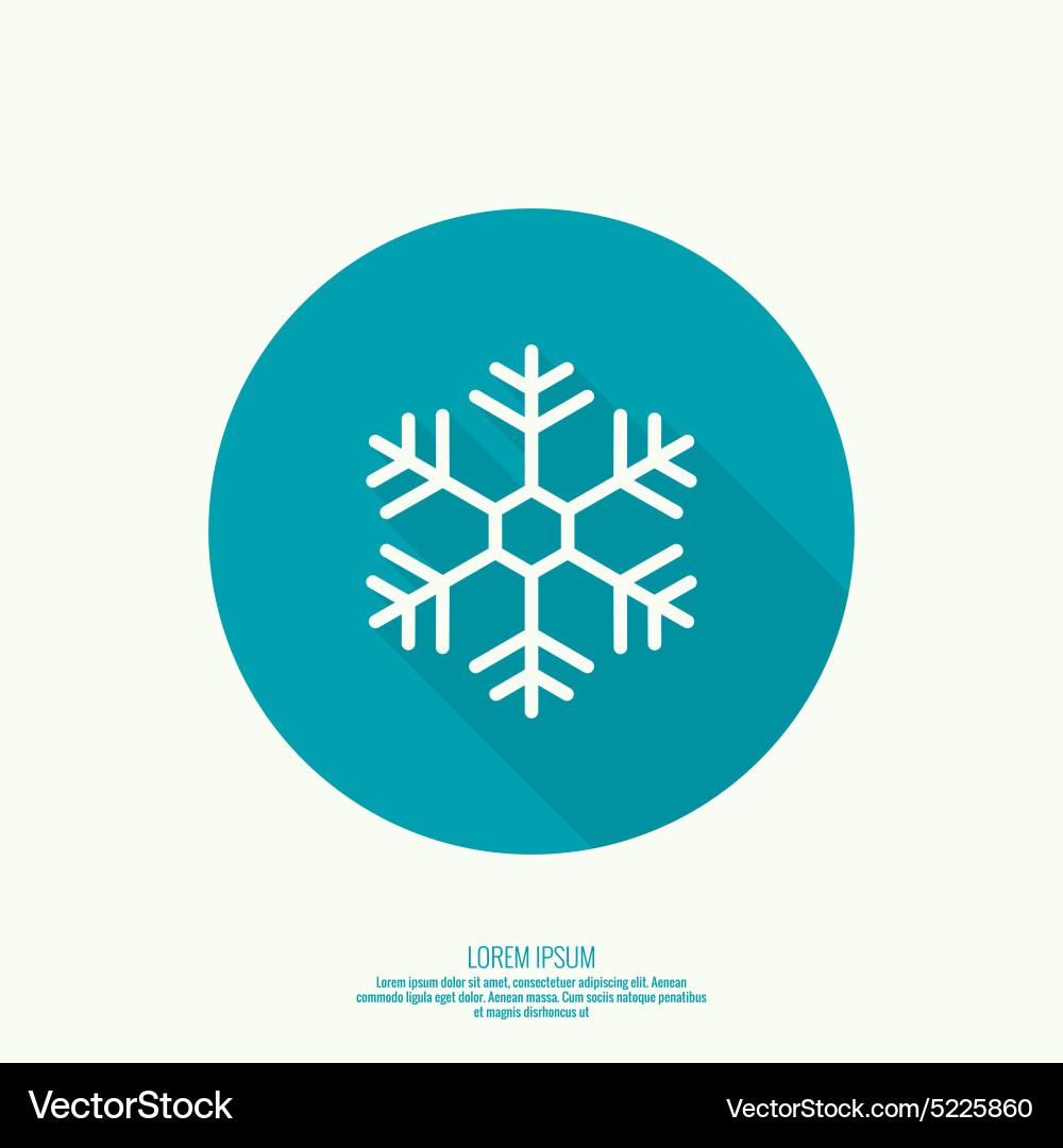 Button with snowflake Vector Image