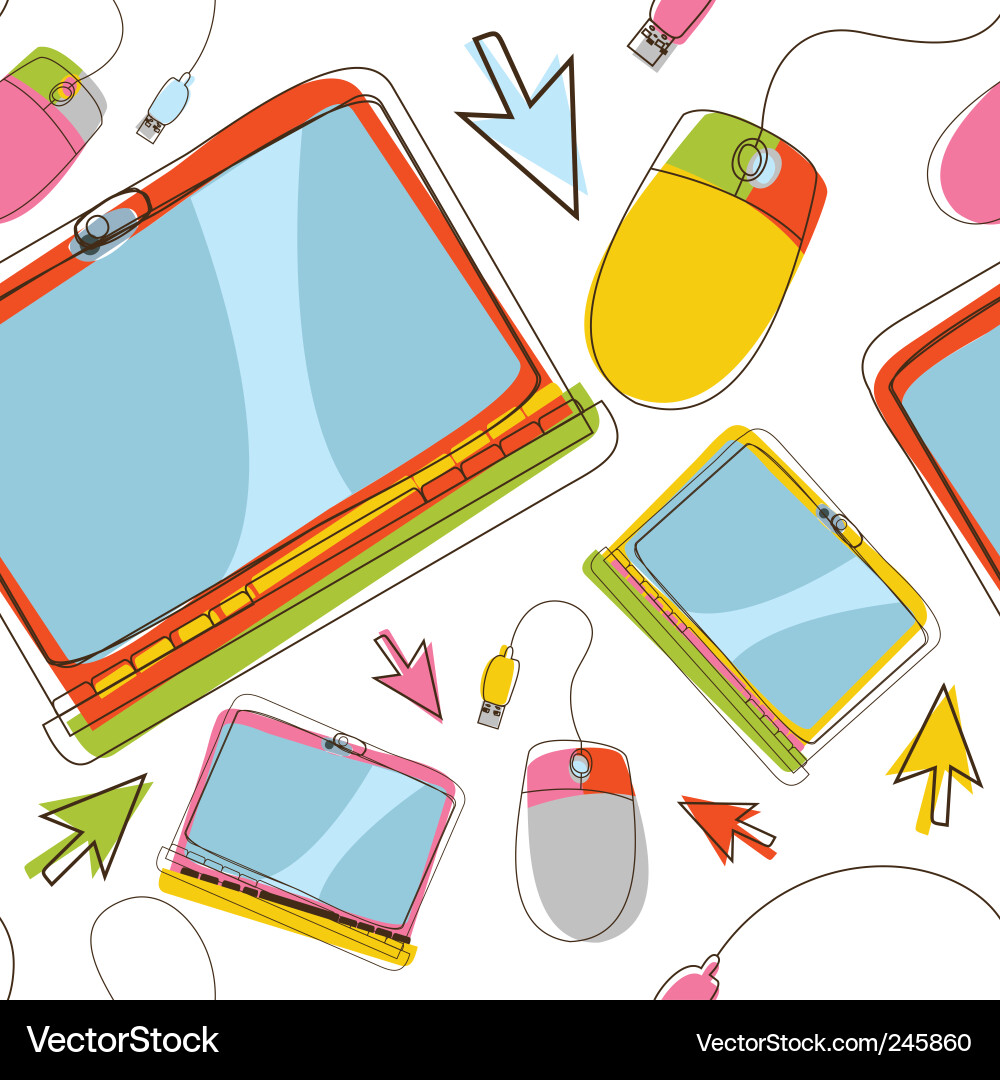Computer Pattern - Seamless Vector Image