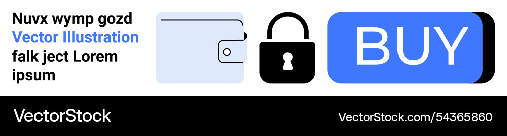 Digital payment security with wallet lock Digital payment security with wallet lock Vector Image