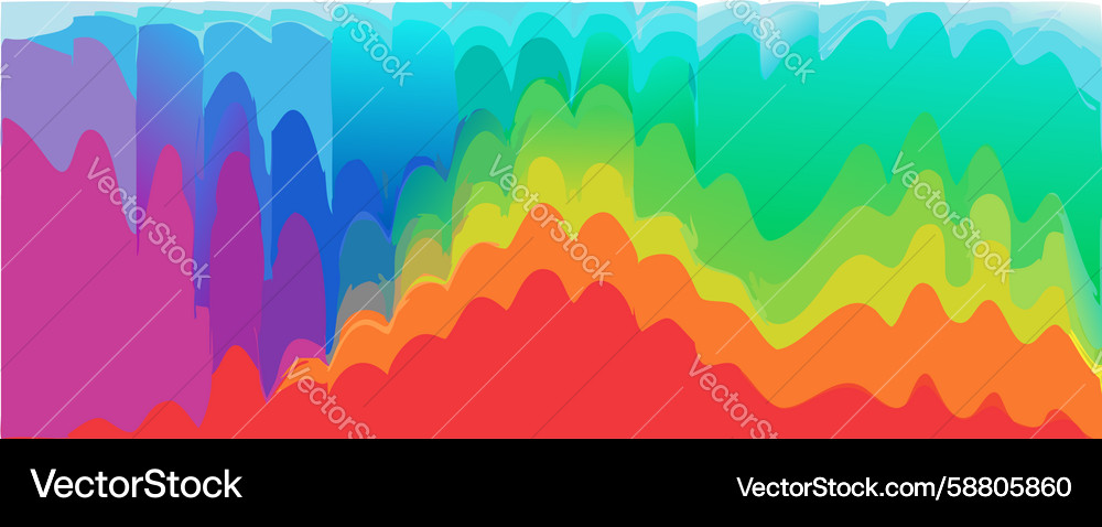 Rainbow waves abstract pattern design element Vector Image